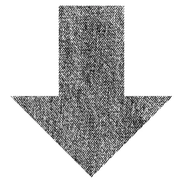 Icono texturizado de tela flecha hacia abajo — Archivo Imágenes Vectoriales