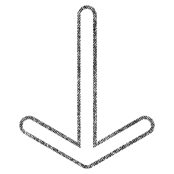 Pijl-omlaag stof geweven pictogram — Stockvector