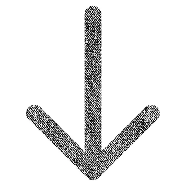 Стрілка вниз Текстурована піктограма тканини — стоковий вектор
