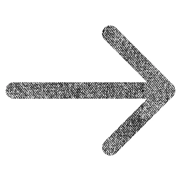 Icono texturizado de tela derecha de flecha — Archivo Imágenes Vectoriales