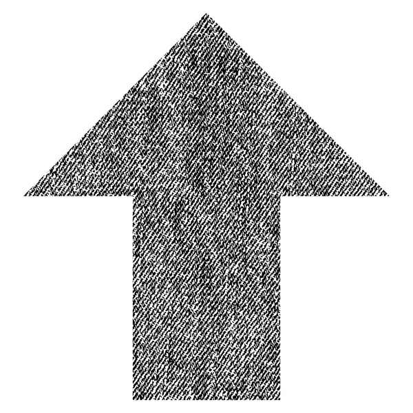 직물 질감된 아이콘 위쪽 화살표 — 스톡 벡터