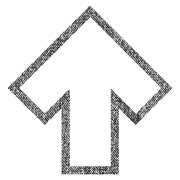 Šipka nahoru ikonu texturou tkaniny — Stockový vektor