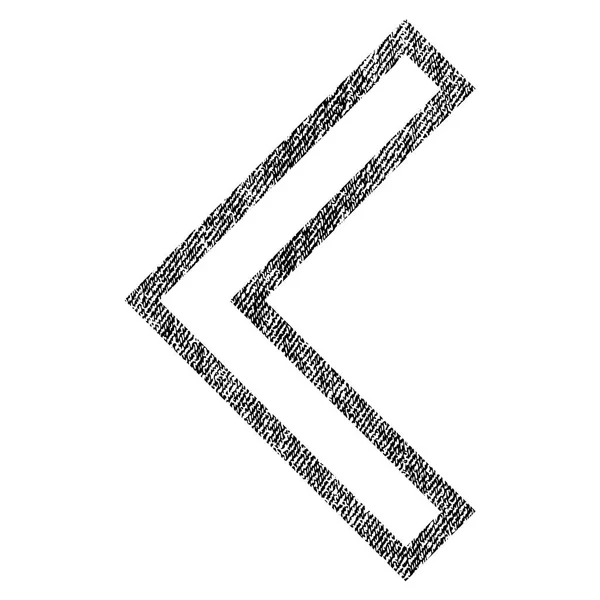 Pijlpunt links stof geweven pictogram — Stockvector