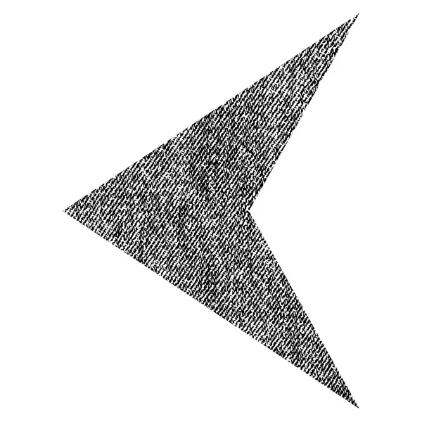 Icono texturizado de tela izquierda de punta de flecha — Vector de stock