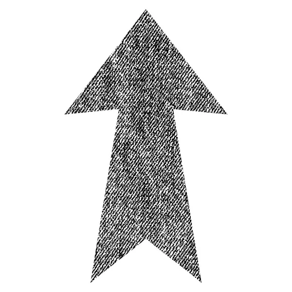 Icono texturizado de tela de flecha hacia arriba — Archivo Imágenes Vectoriales