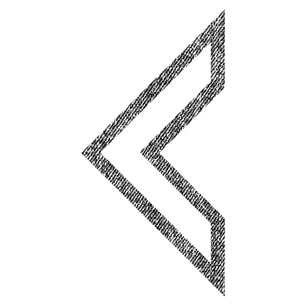 Arrowhead tecido esquerdo texturizado ícone —  Vetores de Stock