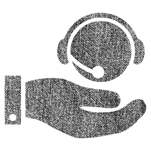 Sieć szkieletowa usług Call Center teksturowanej ikona — Wektor stockowy