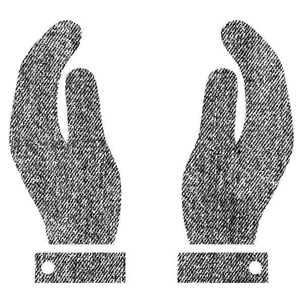 แคร์แฮนด์ผ้าไอคอนพื้นผิว — ภาพเวกเตอร์สต็อก