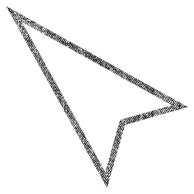 İşaretçi sol simgesi kadar kumaş dokulu