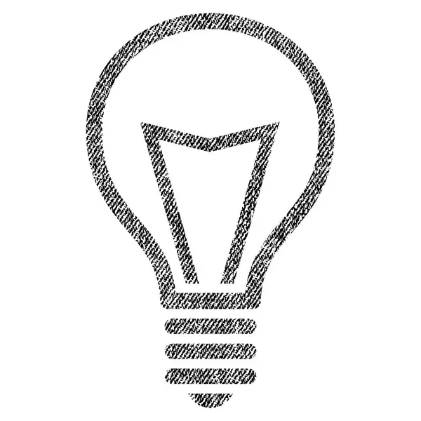 Icono texturizado de tela de bombilla de lámpara — Archivo Imágenes Vectoriales