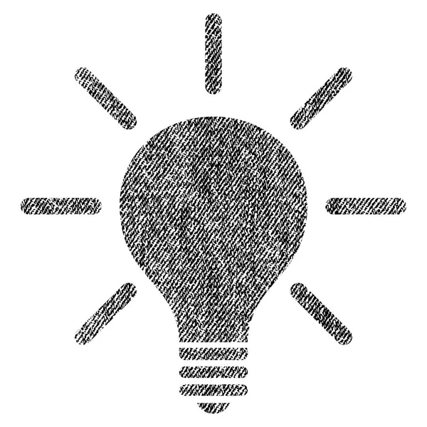 Icône texturée de tissu d'ampoule — Image vectorielle