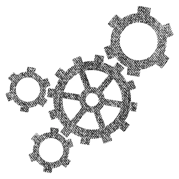 Mechanismus Stoff texturierte Symbol — Stockvektor