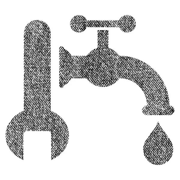Wodno-kanalizacyjnych tkaniny teksturowane ikona — Wektor stockowy