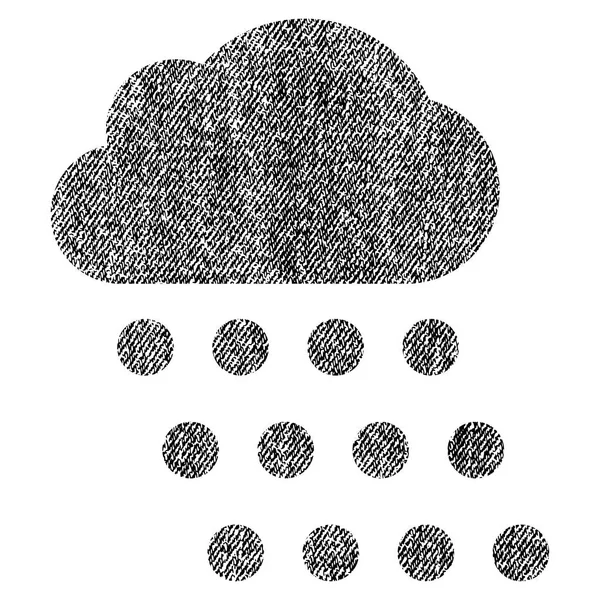 Tecido de nuvem de chuva texturizado ícone — Vetor de Stock