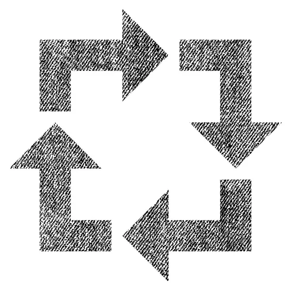 Icono texturizado de tela de reciclaje — Vector de stock