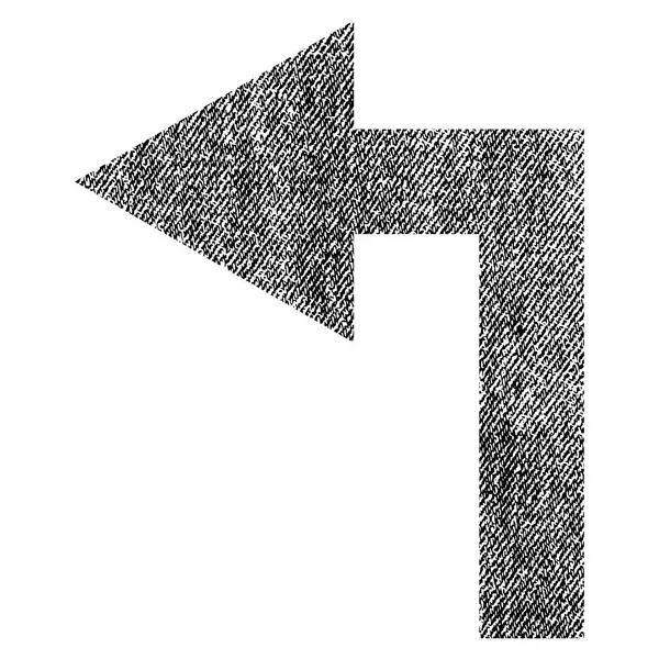 Skręć w lewo tkaniny teksturowane ikona — Wektor stockowy