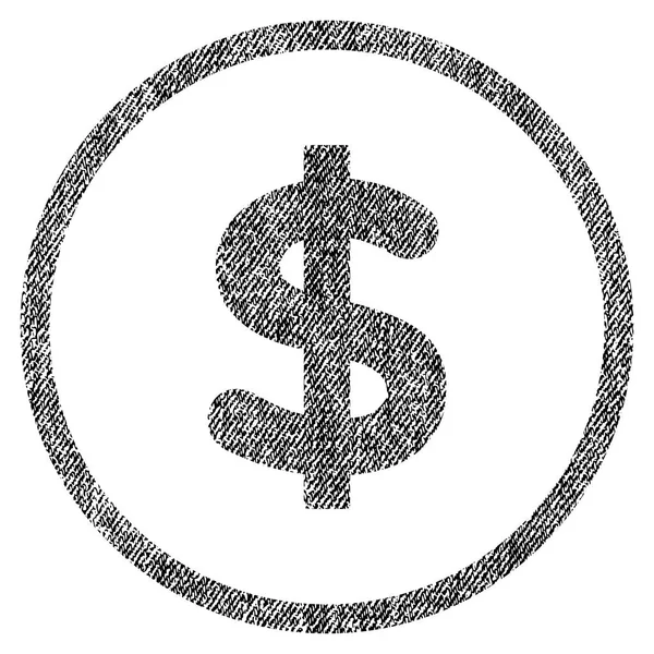 Dólar tecido texturizado ícone — Vetor de Stock