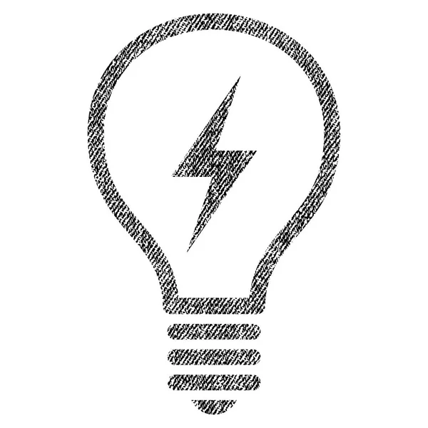 Electric Bulb Fabric Textured Icon — Stock Vector