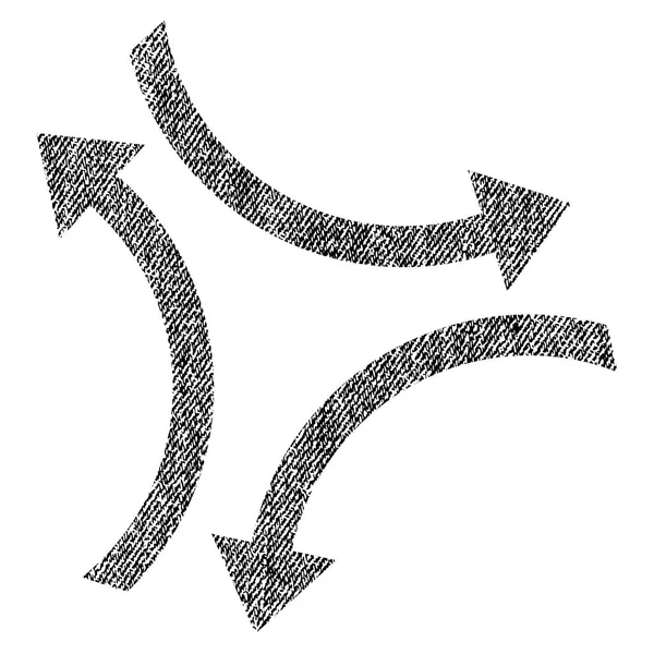 Icône texturée de tissu de flèches d'échange — Image vectorielle