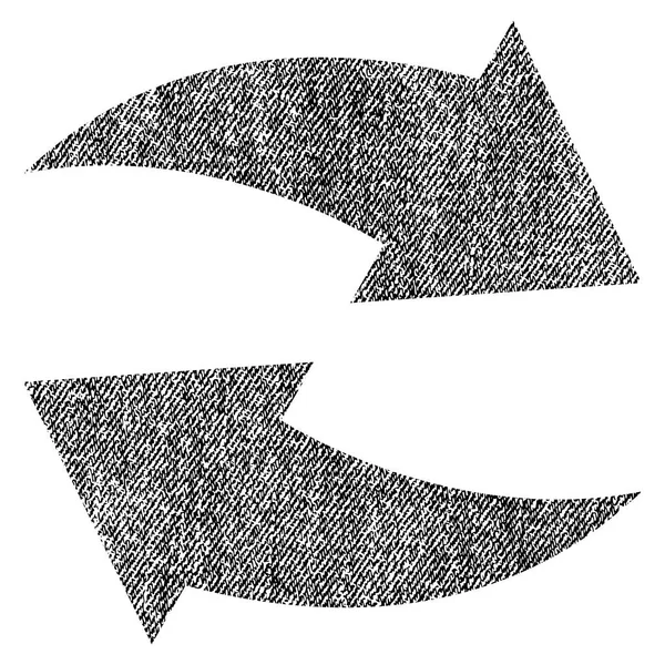 Icône texturée de tissu de flèches d'échange — Image vectorielle