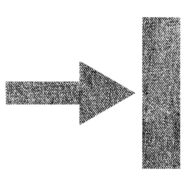 Nach rechts bewegen Stoff strukturiert Symbol — Stockvektor