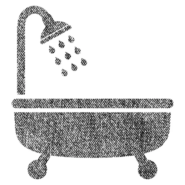 Shower Bath Fabric Textured Icon — Stock Vector