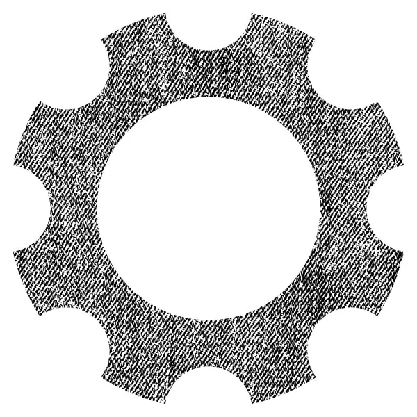 Getriebe Stoff texturierte Symbol — Stockvektor