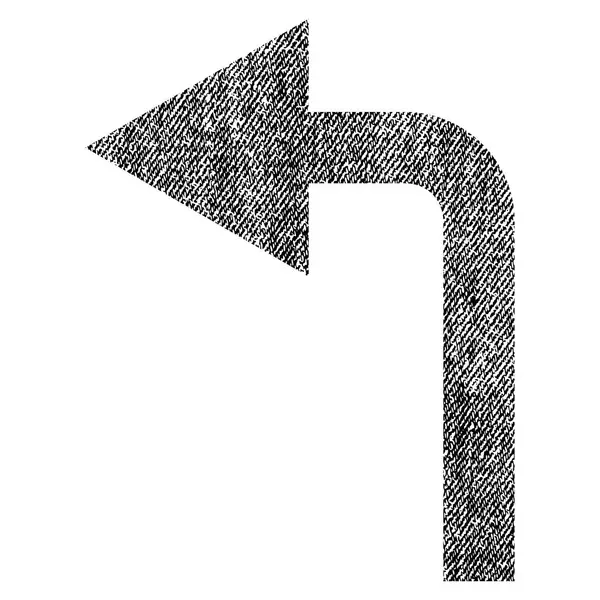 Otočte vlevo Fabric texturou ikonu — Stockový vektor
