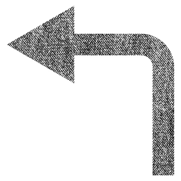 Gire a la izquierda Tela icono texturizado — Vector de stock
