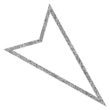 Kumaş aşağıya işaretçi simgesi dokulu