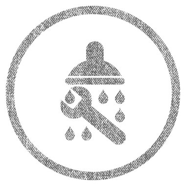 Simge duş sıhhi tesisat kumaş dokulu