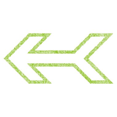 Ok sol kumaş dokulu simgesi