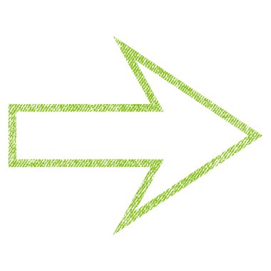 Ok sağ kumaş dokulu simgesi