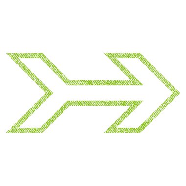 Ok sağ kumaş dokulu simgesi