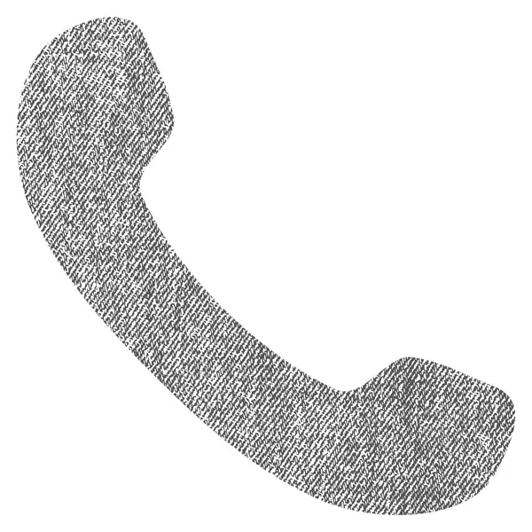 电话接收器织物纹理的图标 — 图库矢量图片
