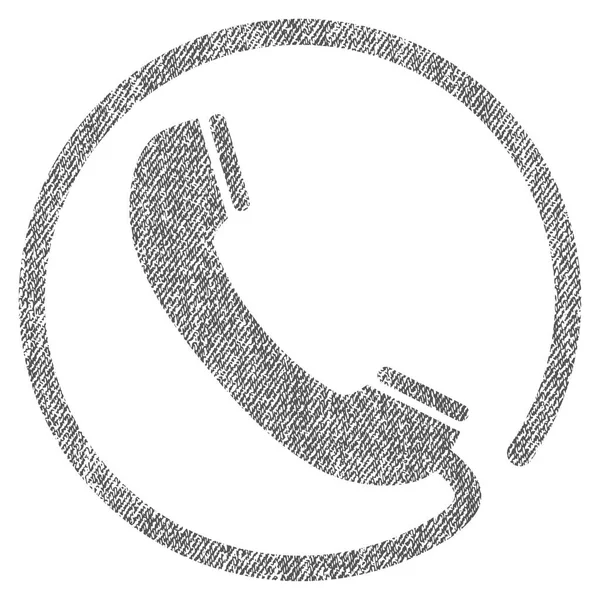 Phone Fabric Textured Icon — Stock Vector