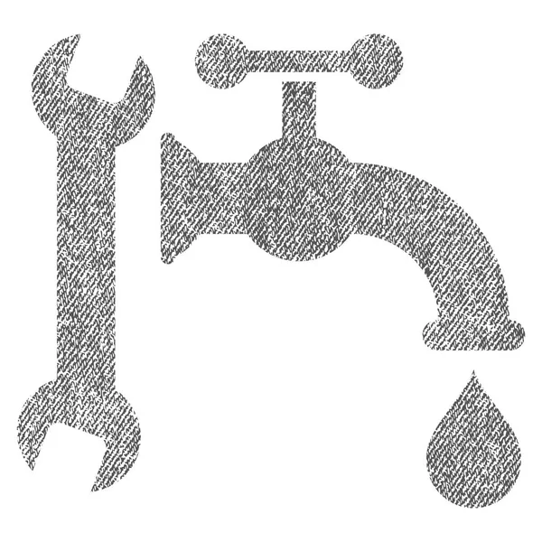 Icono texturizado de tela de fontanería — Vector de stock