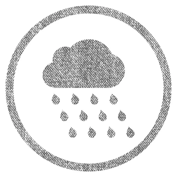 Icono texturizado de tela de nube de lluvia — Vector de stock