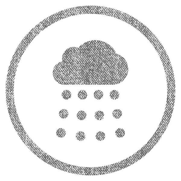 Regen Wolke Stoff texturierte Symbol — Stockvektor