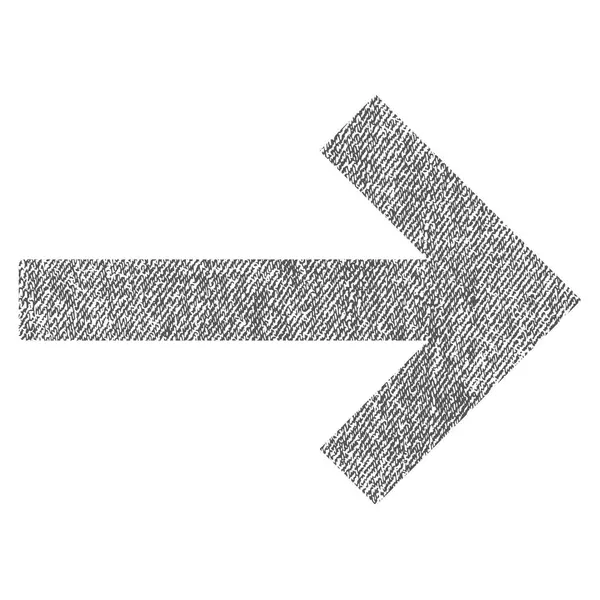 Ikona texturou tkaniny šipka vpravo — Stockový vektor