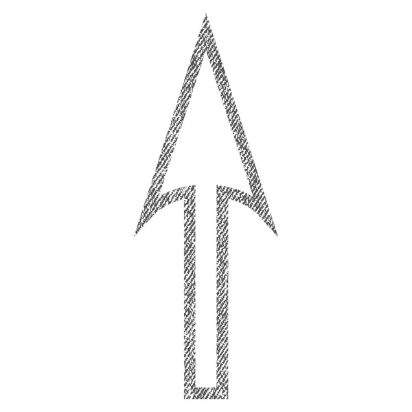 Freccia affilata su tessuto icona strutturata — Vettoriale Stock