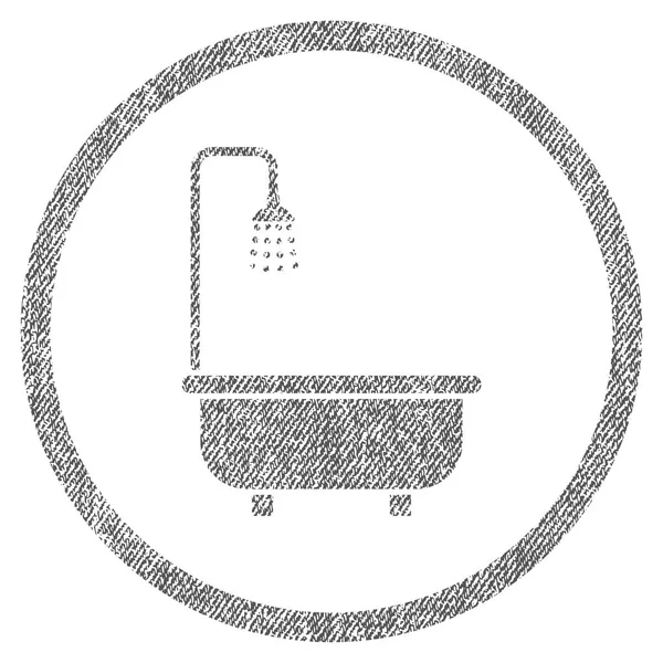 Icono texturizado de tela de baño de ducha — Vector de stock