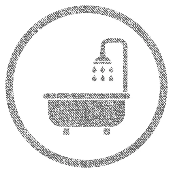 Icône texturée de tissu de bain de douche — Image vectorielle