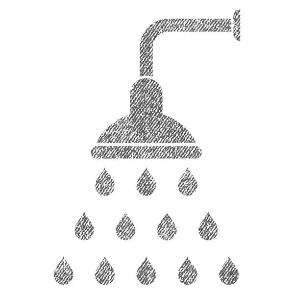 Icona strutturata in tessuto doccia — Vettoriale Stock