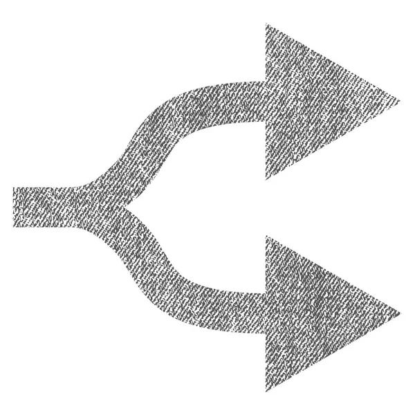Dividir flechas derecha tela textura icono — Archivo Imágenes Vectoriales