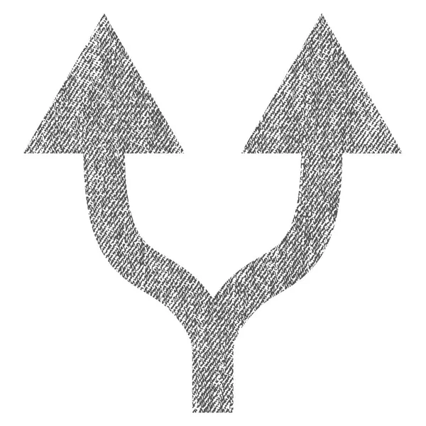 Split Pfeile bis Stoff texturierte Symbol — Stockvektor