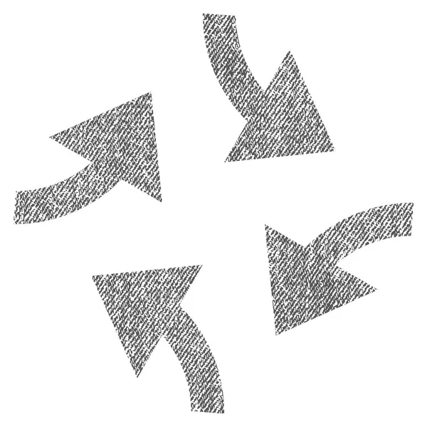 Tourbillon Flèches Tissu Icône texturée — Image vectorielle