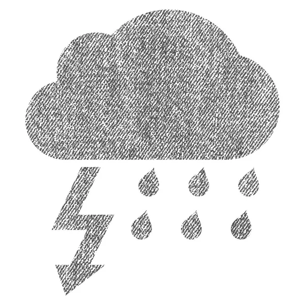 Onweer stof geweven pictogram — Stockvector