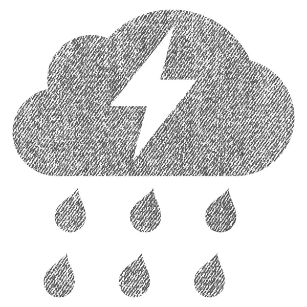 Tempestade tecido texturizado ícone — Vetor de Stock