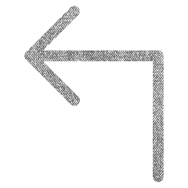 Sväng vänster tyg texturerat ikonen — Stock vektor